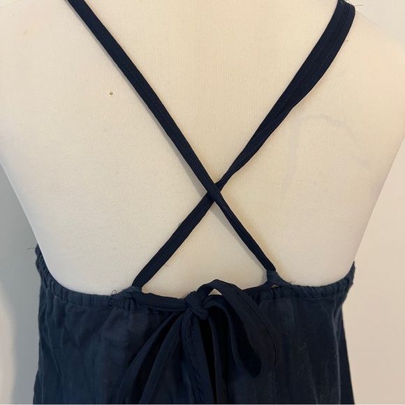 Abercrombie & Fitch Navy Blue Y2K Babydoll Tank Top Sz Small vintage - Picture 5 of 7